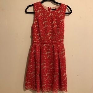 Red/ Tan SoPrano Lace Dress NEW with tags!
